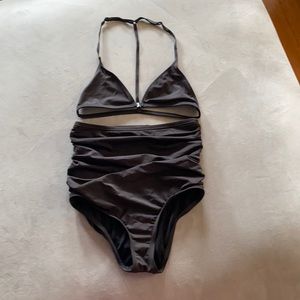 Retro High Waist Bikini with Ruching